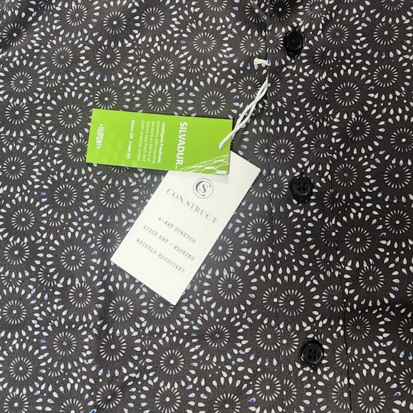 Con.Struct Shirt Mens S Lot of 2 Slim Fit 4 Way Stretch Geometric Polka Dots NEW - Picture 12 of 16